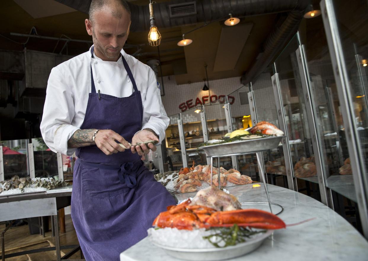 James Avery prepares the raw bar at The Bonney Reade in Asbury Park in 2016.