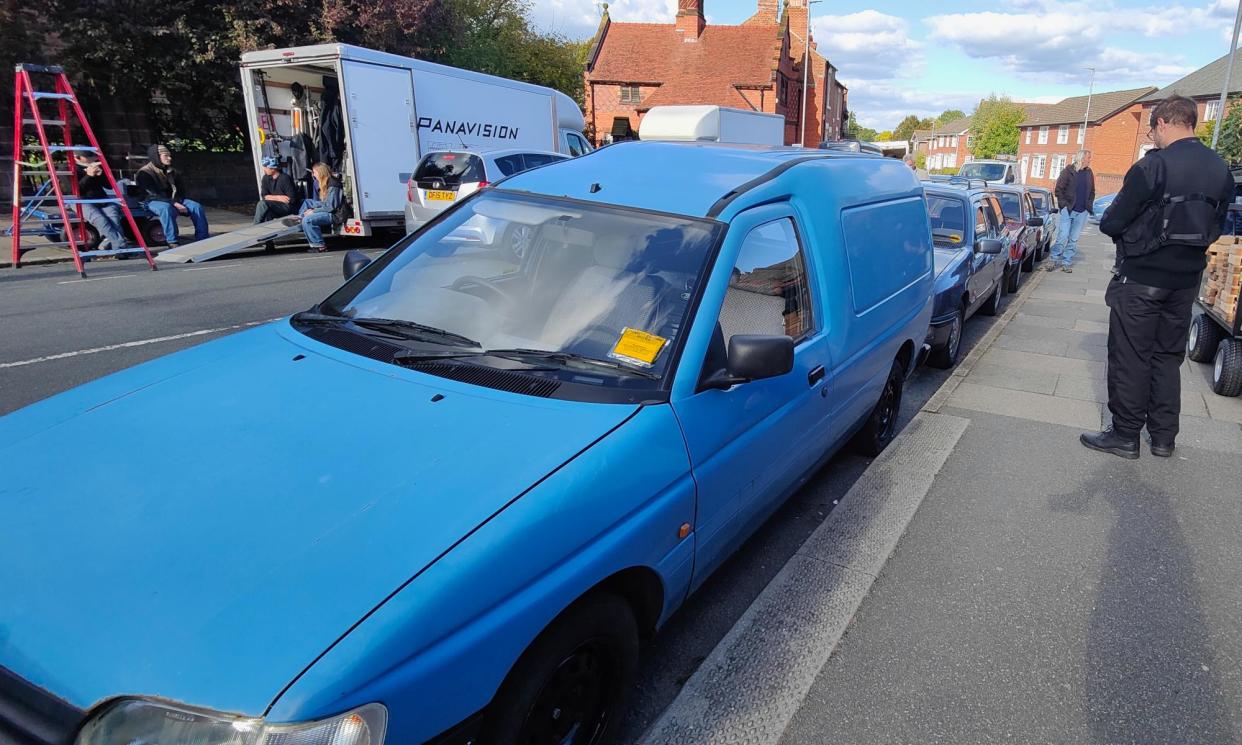 <span>Filming for the feature took place in Handbridge in Chester this week.</span><span>Photograph: Graham Gordon/Handbridge Life</span>