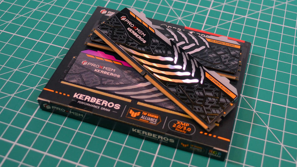 Proxmem Kerberos DDR5 RAM installed in a motherboard