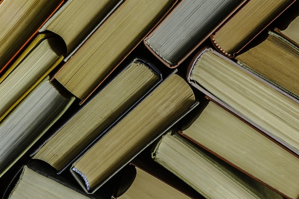 array of colorful books