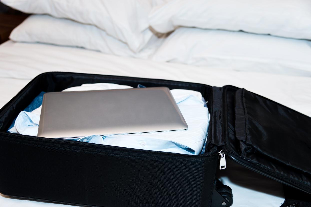 Laptop in a suitcase