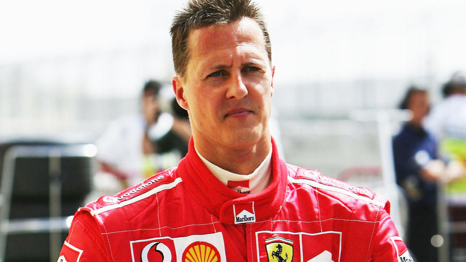 Michael Schumacher, pictured here in action at the Bahrain Grand Prix in 2005.