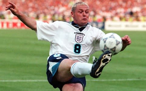Gazza in his heyday playing for England