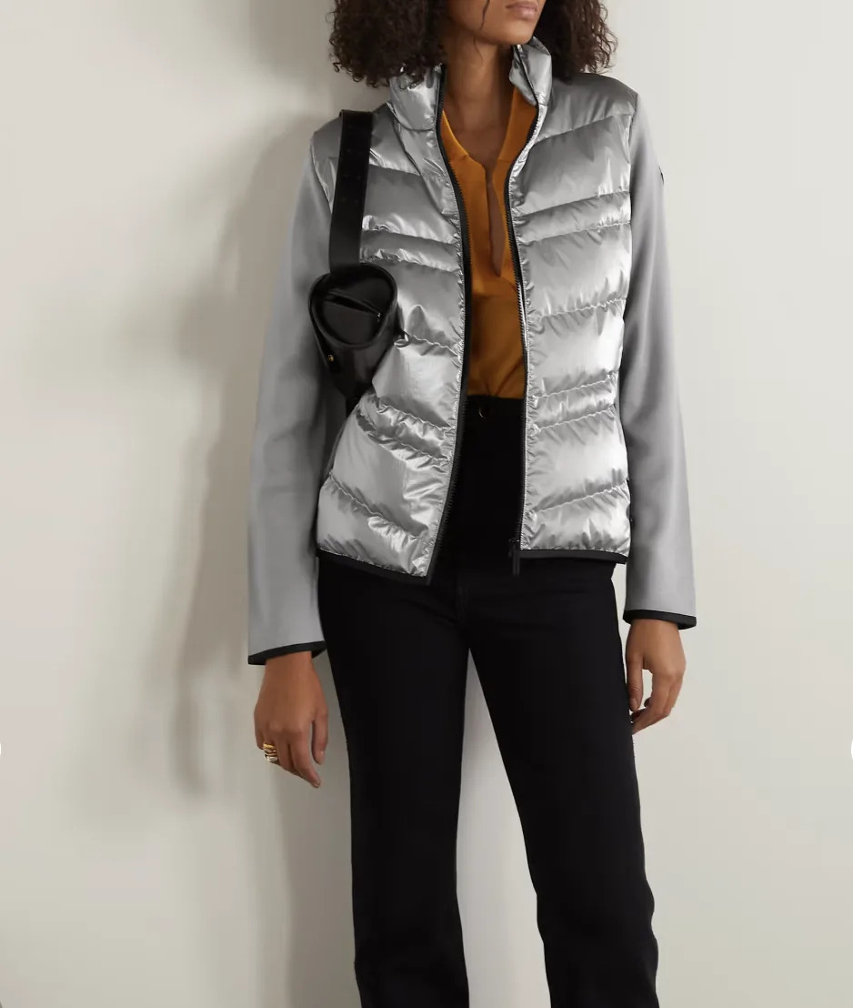 Moncler panelled wool-blend and quilted shell down jacket. PHOTO: Net-A-Porter