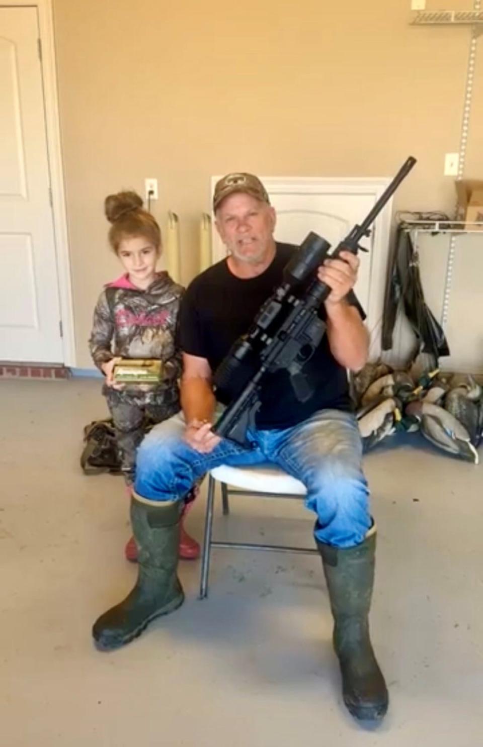 The following is a screenshot of a Facebook video post with Republican Oil City Rep. Danny McCormick and his granddaughter, 6, who used the AR-15 assault rifle shown in the video to kill her first deer. The screenshot is used with McCormick's permission.