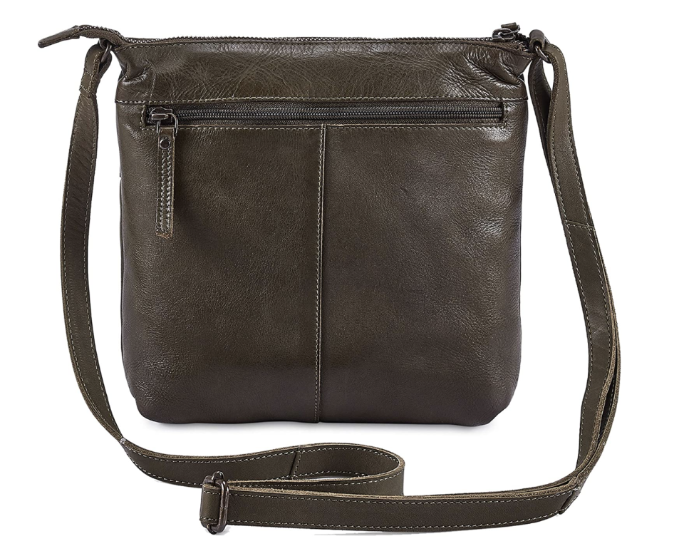 Cochoa Crossbody Real Leather Triple Zip Bag (Photo via Amazon)