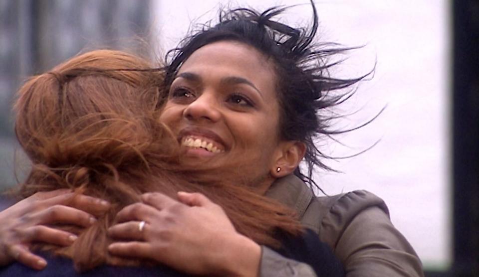 Donna Noble and Martha Jones embrace for a hug