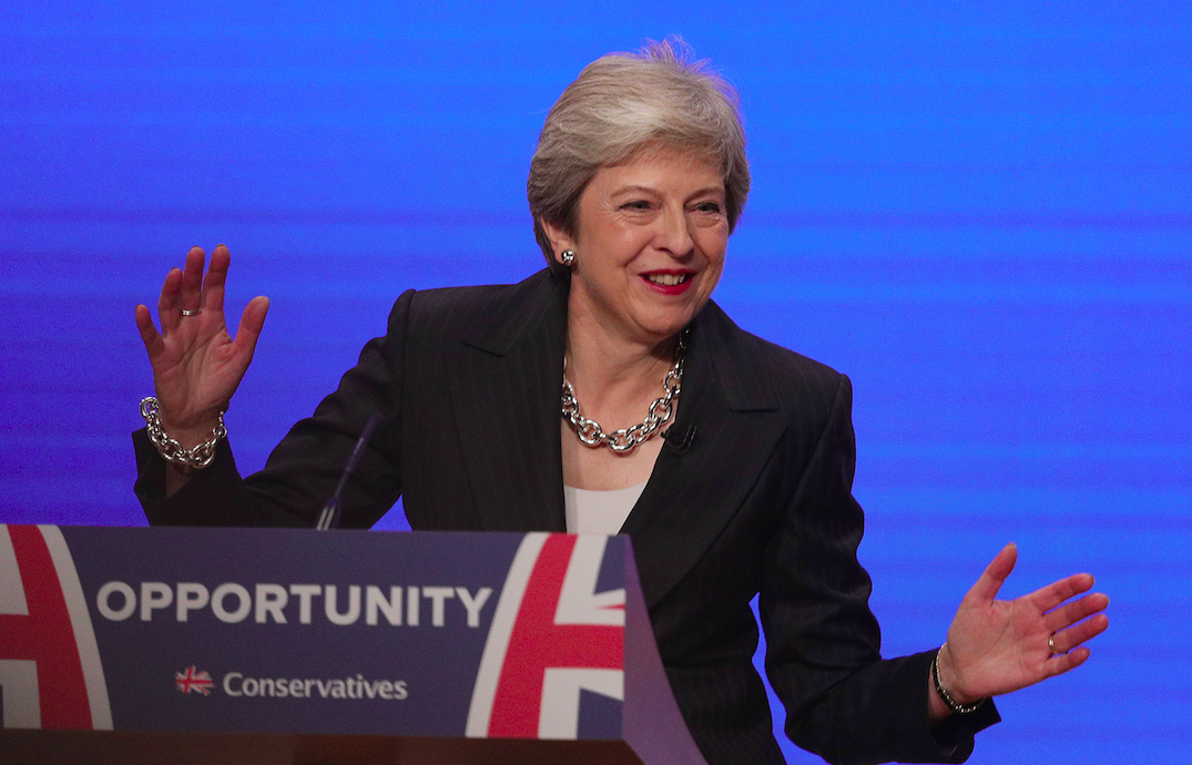 <em>Theresa May danced her way on stage at the Conservative Party conference (PA)</em>