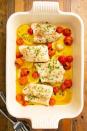<p>The best thing about cod is that it is a bit of a blank slate and can be seasoned/flavoured however you want. In this dish, we pair it with tomatoes and fresh thyme, but it could just as well with smashed olives and oregano. </p><p>Get the <a href="https://www.delish.com/uk/cooking/recipes/a29733946/best-baked-cod-fish-recipe/" rel="nofollow noopener" target="_blank" data-ylk="slk:Baked Cod;elm:context_link;itc:0;sec:content-canvas" class="link ">Baked Cod</a> recipe.</p>