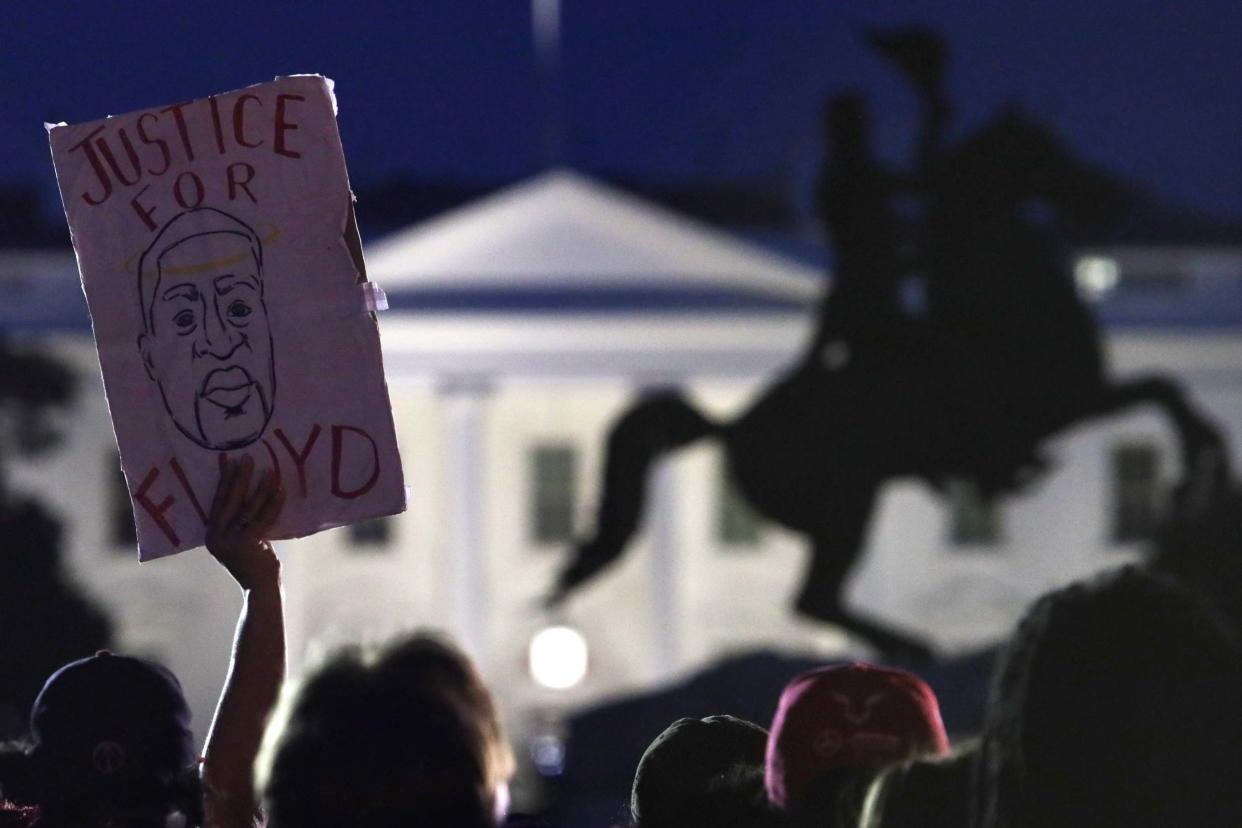 Demonstrators stage protest near the White House on May 31, 2020 in Washington, DC: Getty Images