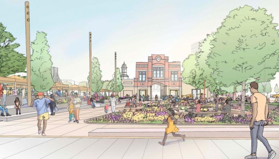 News Shopper: Artist's impression of the new Beresford Square design submitted by Greenwich Council (credit: LDA Design)