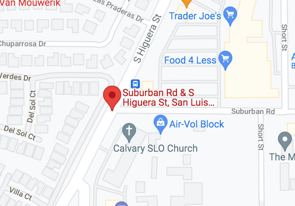 A fatal crash that killed bicyclist Salvador Cortez, 61, on June 25, 2021, occurred at the intersection of South Higuera and Suburban Road. The driver, Enkhtaivan Tumur, is now being charged with misdemeanor vehicular manslaughter.