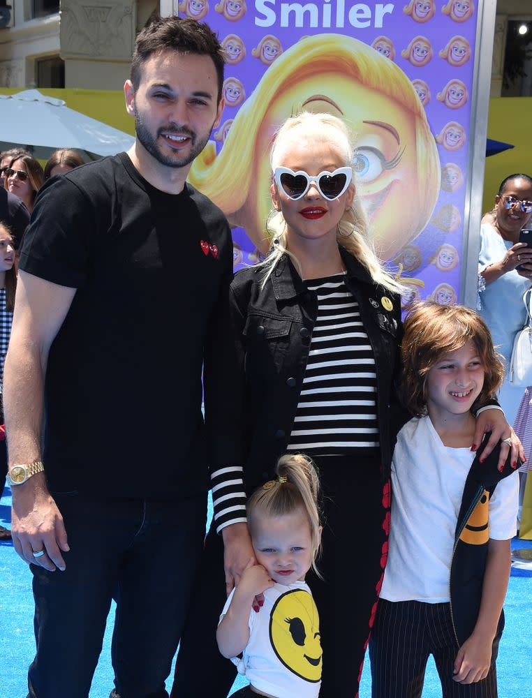 Matt Rutler, Christina Aguilera, Summer and Max | Jim Smeal/Shutterstock