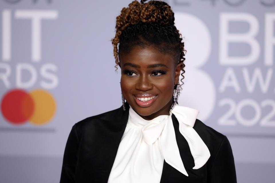 Clara Amfo poses for photographers upon arrival at Brit Awards 2020 in London, Tuesday, Feb. 18, 2020.(Photo by Vianney Le Caer/Invision/AP)