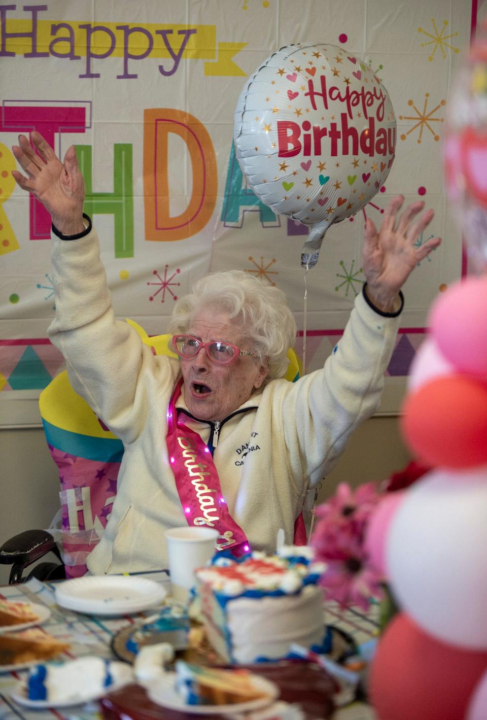 For Agnes DeCenzo, 105, the act of throwing her hands in the air is routinely followed by the exclamation that "everything is wonderful!"