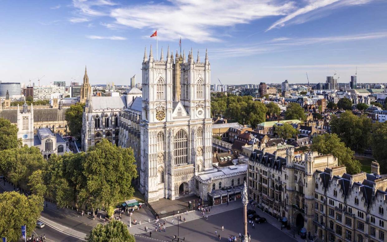 Westminster Abbey in central London.