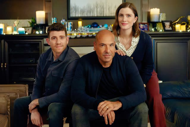 <p>Courtesy of Hallmark</p> Bryan Greenberg, Rick Hoffman, and Vic Michaelis in 'Round and Round'