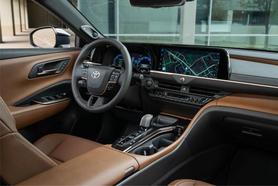 2025 toyota crown signia cabin in caramel leather