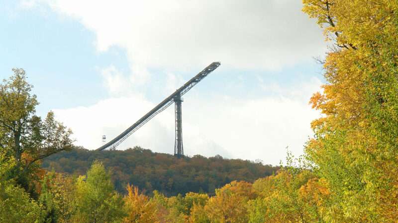 A ski-flying structure in Copper Peak, Michigan