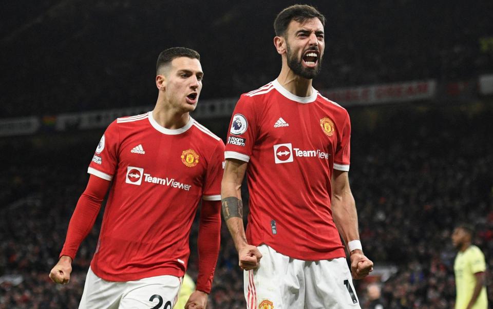 Bruno Fernandes scored Man Utd's first goal of the game - AFP