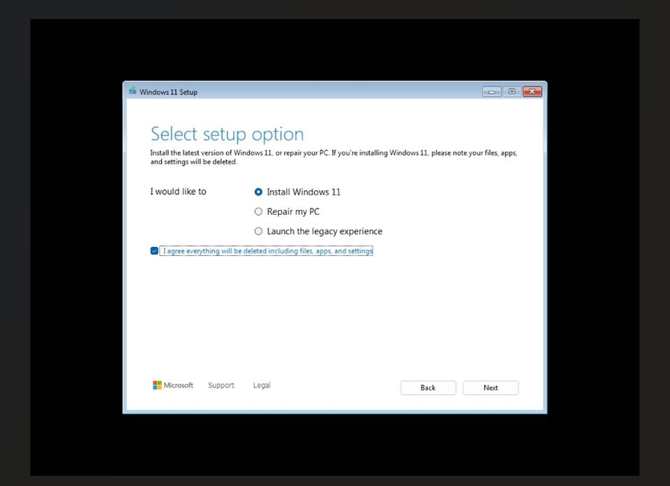 Windows 11 new setup UI
