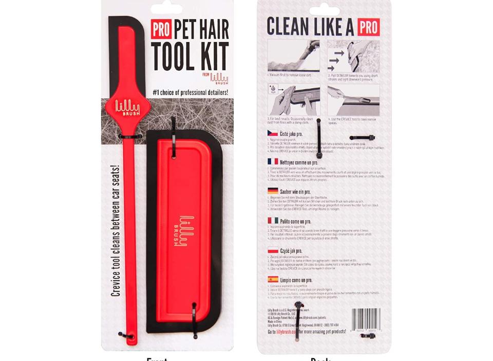 The brush and crevice tools in this kit can help rid any area of unwanted pet fur. (Source: Amazon)