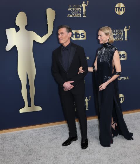 Billy Crudup and Naomi Watts at the 28th Screen Actors Guild Awards on Sunday, February 27, 2022.