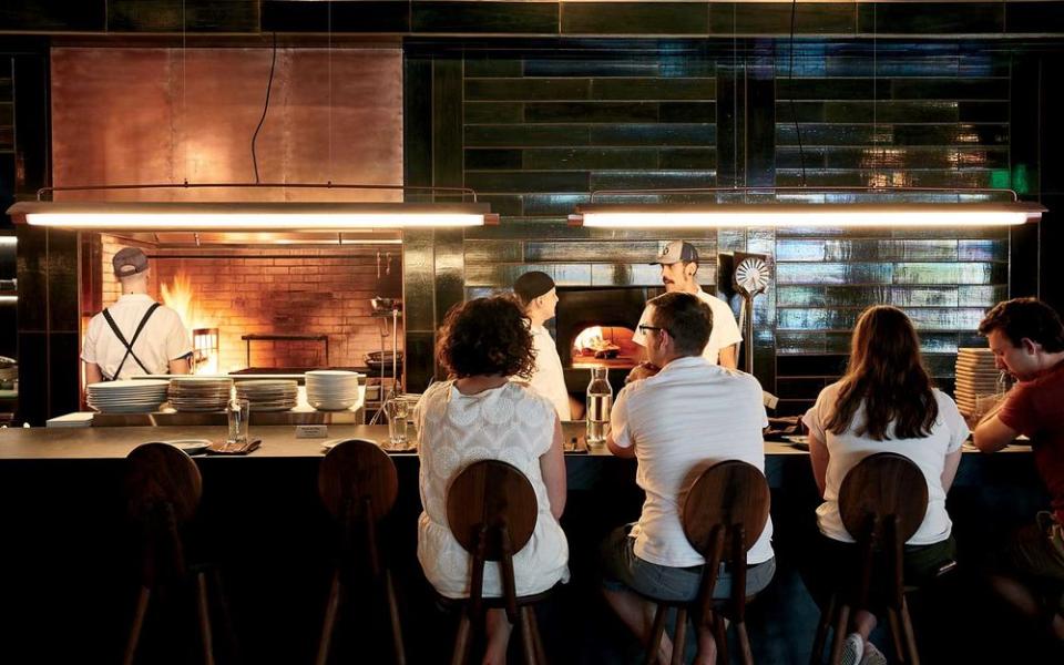 The bar at Young Joni, a Korean-influenced restaurant in Northeast Minneapolis.