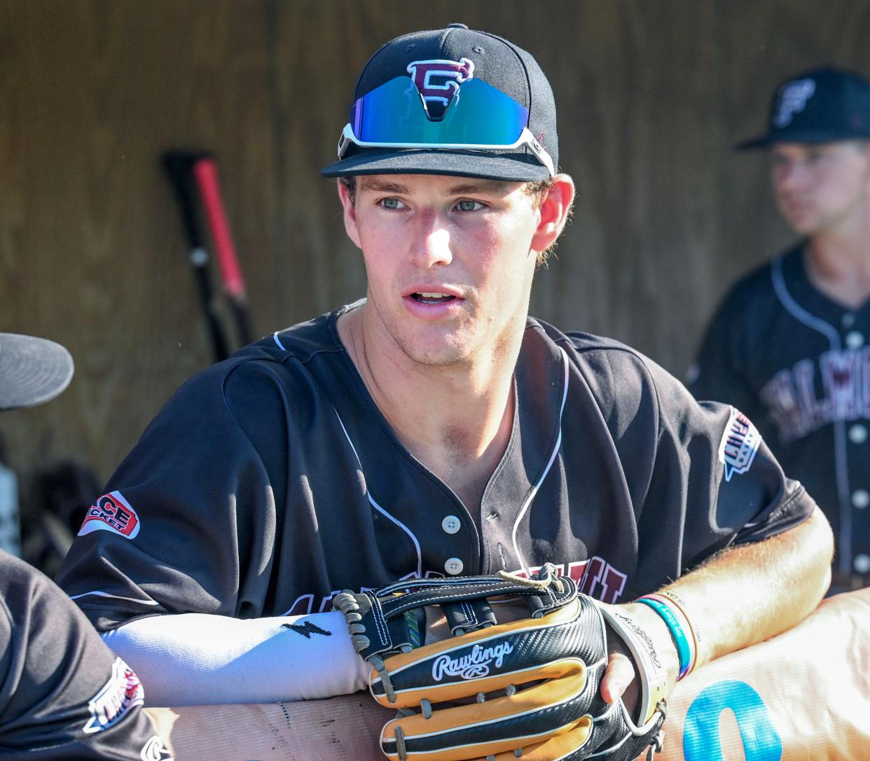 HYANNIS 07/10/24 Infielder Luke Gaffney of Falmouth.  Cape League baseball
Ron Schloerb/Cape Cod Times