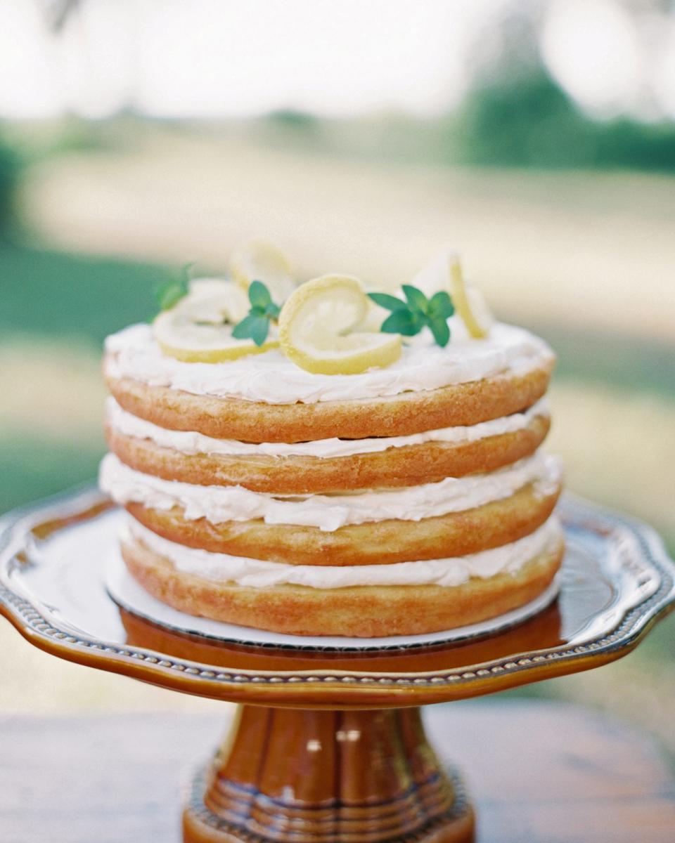 Naked Sponge Wedding Cake