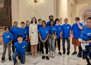 Students from Soar Academy in Augusta, Georgia, traveled to the state capitol in Atlanta to lobby for passage of an educational savings account law. (Soar Academy)