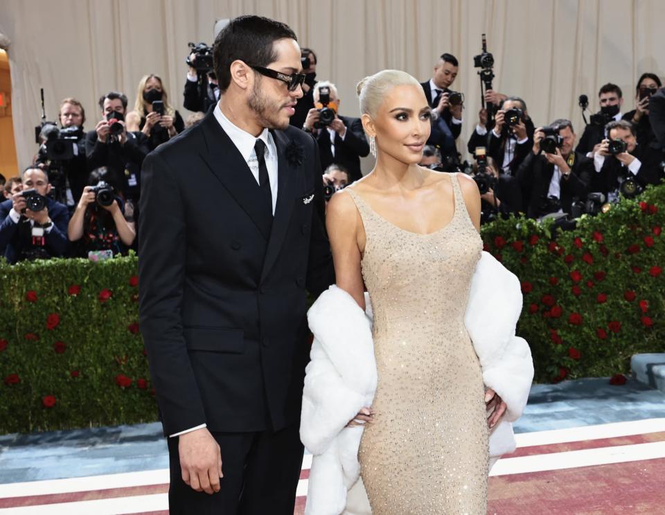 Kim Kardashian et son compagnon, le comique Pete Davidson - Jamie McCarthy - Getty Images North America - Getty Images via AFP