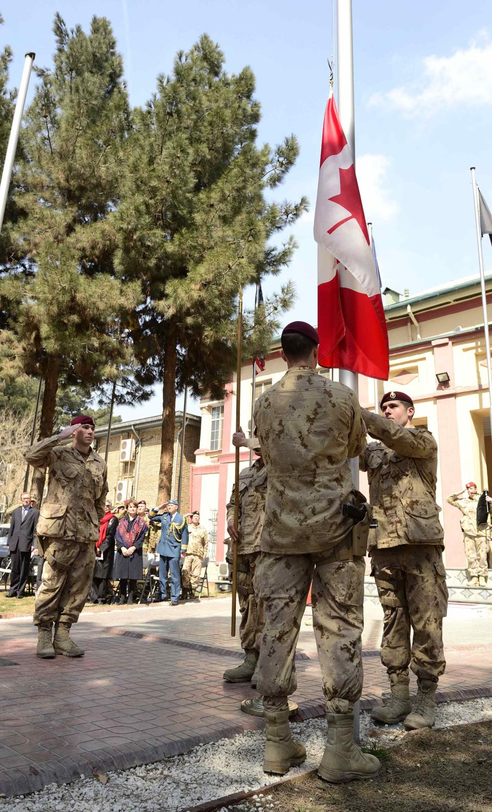 Canadian flag lowered at ceremony marking end of 12-year military involvement in Kabul