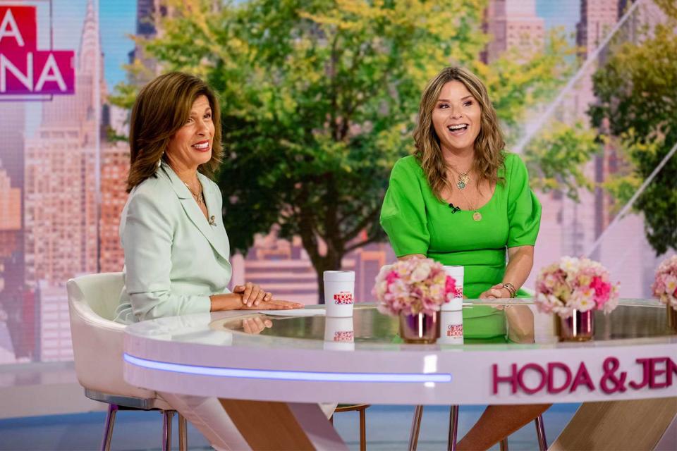 <p>Nathan Congleton/NBC via Getty</p> Hoda Kotb and Jenna Bush Hager