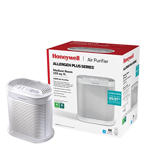 Honeywell HPA104 HEPA Air Purifier for Medium Rooms - Microscopic Airborne Allergen+ Reducer, C…