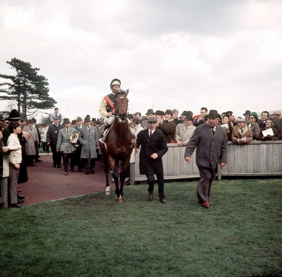 The magnificent Nijinsky with Lester Piggott following the 2000 Guineas (PA) (PA Archive)