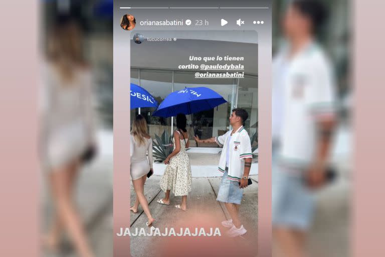 El comentario de Oriana Sabatini sobre la foto que compartió el Tucu Correa