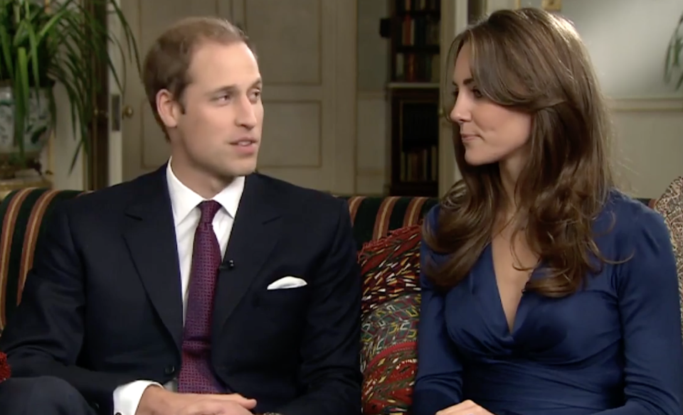 William and Kate, however, appeared stiff in their engagement interview [Photo: BBC]