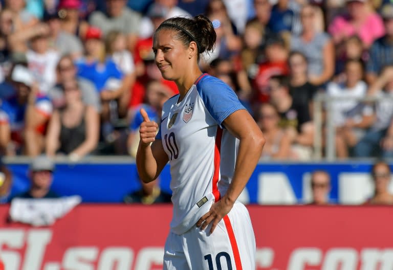 Shortlist for the Best 2017 FIFA Women's Player award comprises Venezuela's Deyna Castellanos, American star Carli Lloyd (pictured) and Dutchwoman Lieke Martens