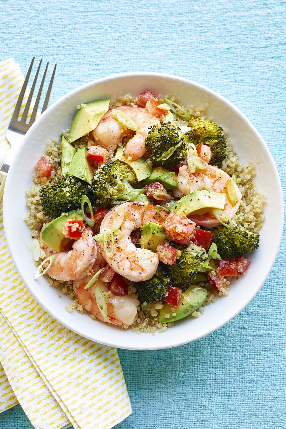 heart healthy recipes shrimp bowls with scallion vinaigrette