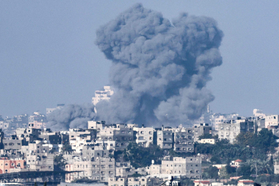 Smoke over Gaza city (AFP via Getty Images)