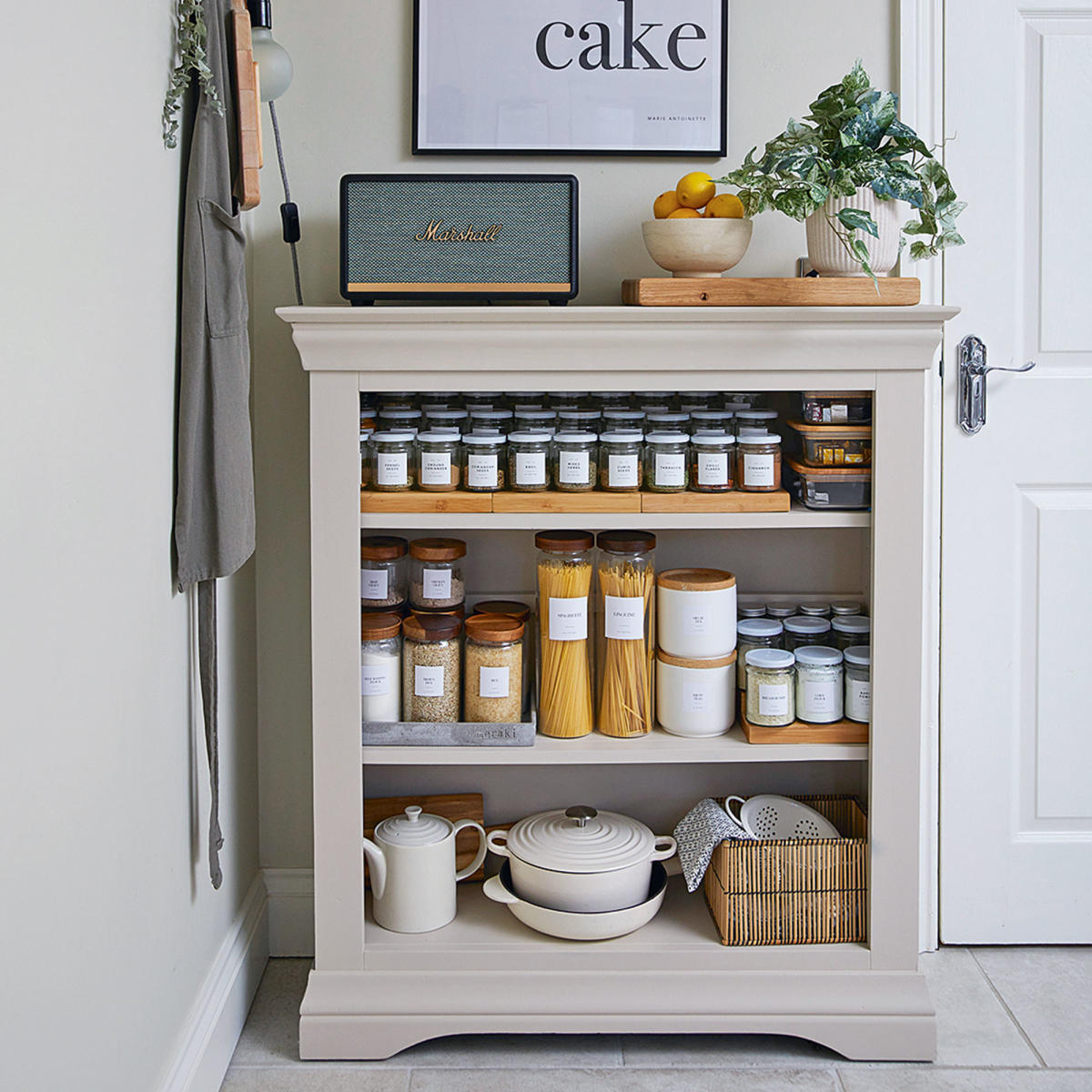 1 Tier Kitchen Cupboard Organiser Shelf Storage Support Pantry