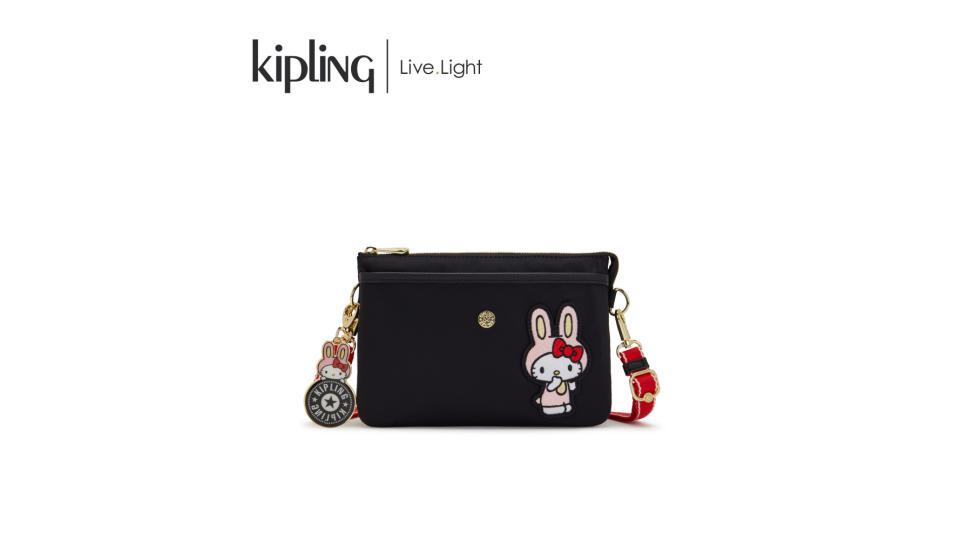 [Kipling x Hello Kitty] Kipling RIRI Rabbit Black Crossbody Bag SS23. (Photo: Lazada SG)