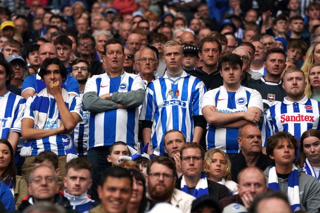 Brighton fans were hoping to see their club reach a first FA Cup final since 1983