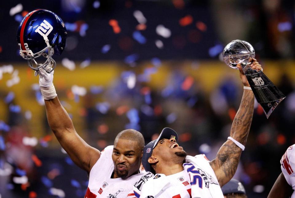 Umenyiora won two Super Bowls in his time with the Giants (Getty Images)