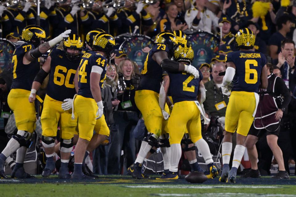 The Michigan Wolverines face the Washington Huskies in the College Football Playoff National Championship Game on Monday, Jan. 8.