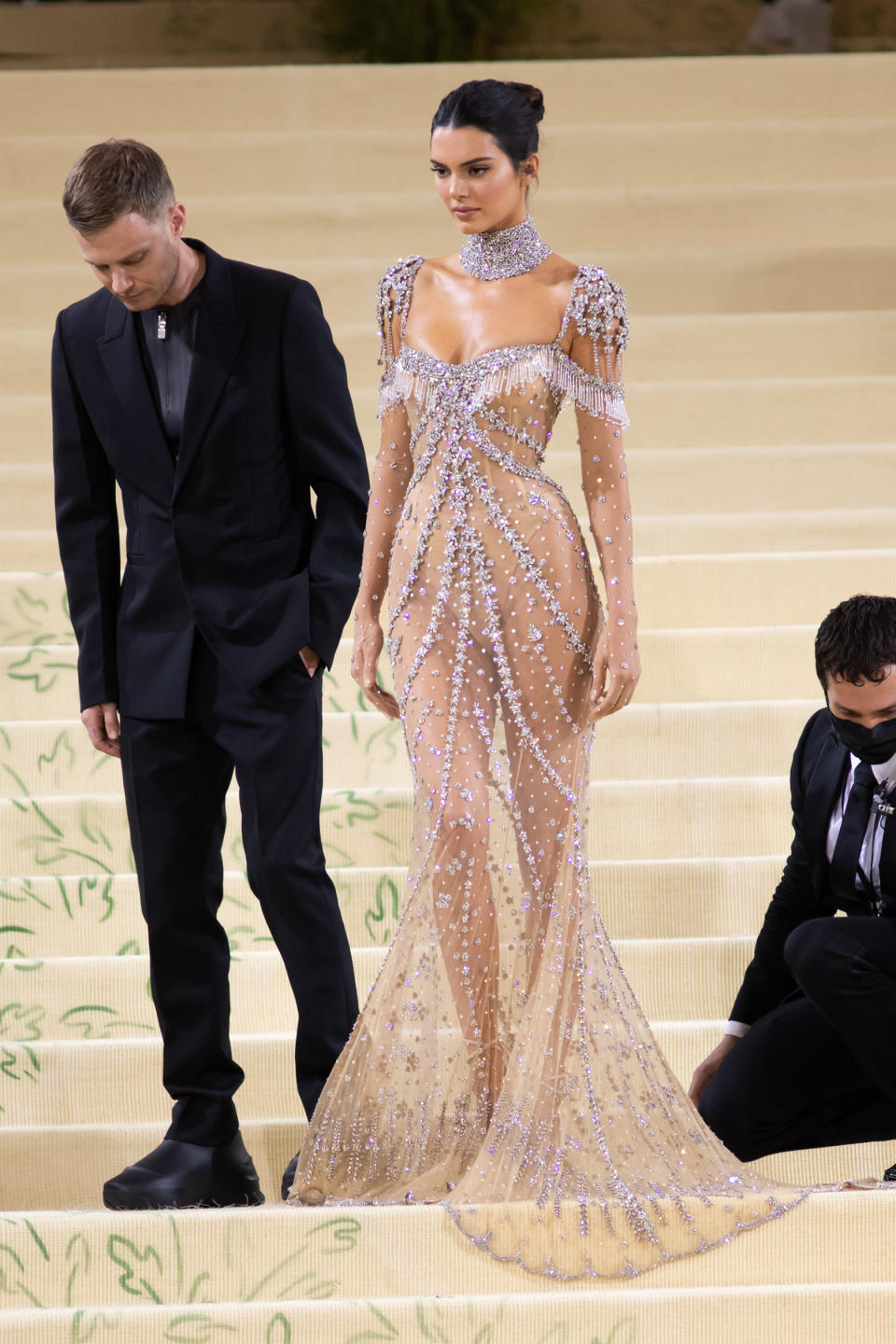 Kendall Jenner and Matthew Williams attend the 2021 Met Gala at the Metropolitan Museum of Art in New York. - Credit: RCF / MEGA