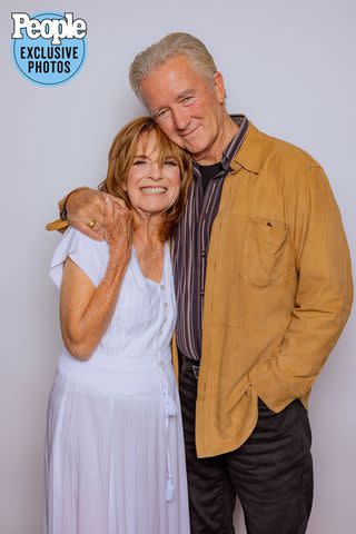 <p>Emma McIntyre</p> Linda Gray and Patrick Duffy