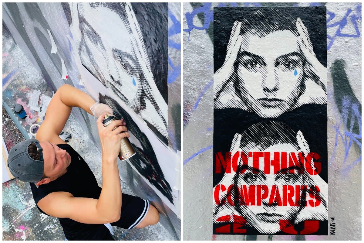 London-based artist Pegasus Street has paid special tribute to Sinead O’Connor with a mural  (Pegasus)