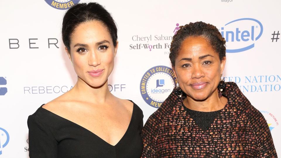 new york, ny march 10 meghan markle and doria ragland attend un womens 20th anniversary of the fourth world conference of women in beijing at manhattan centre at hammerstein ballroom on march 10, 2015 in new york city photo by sylvain gabourypatrick mcmullan via getty images